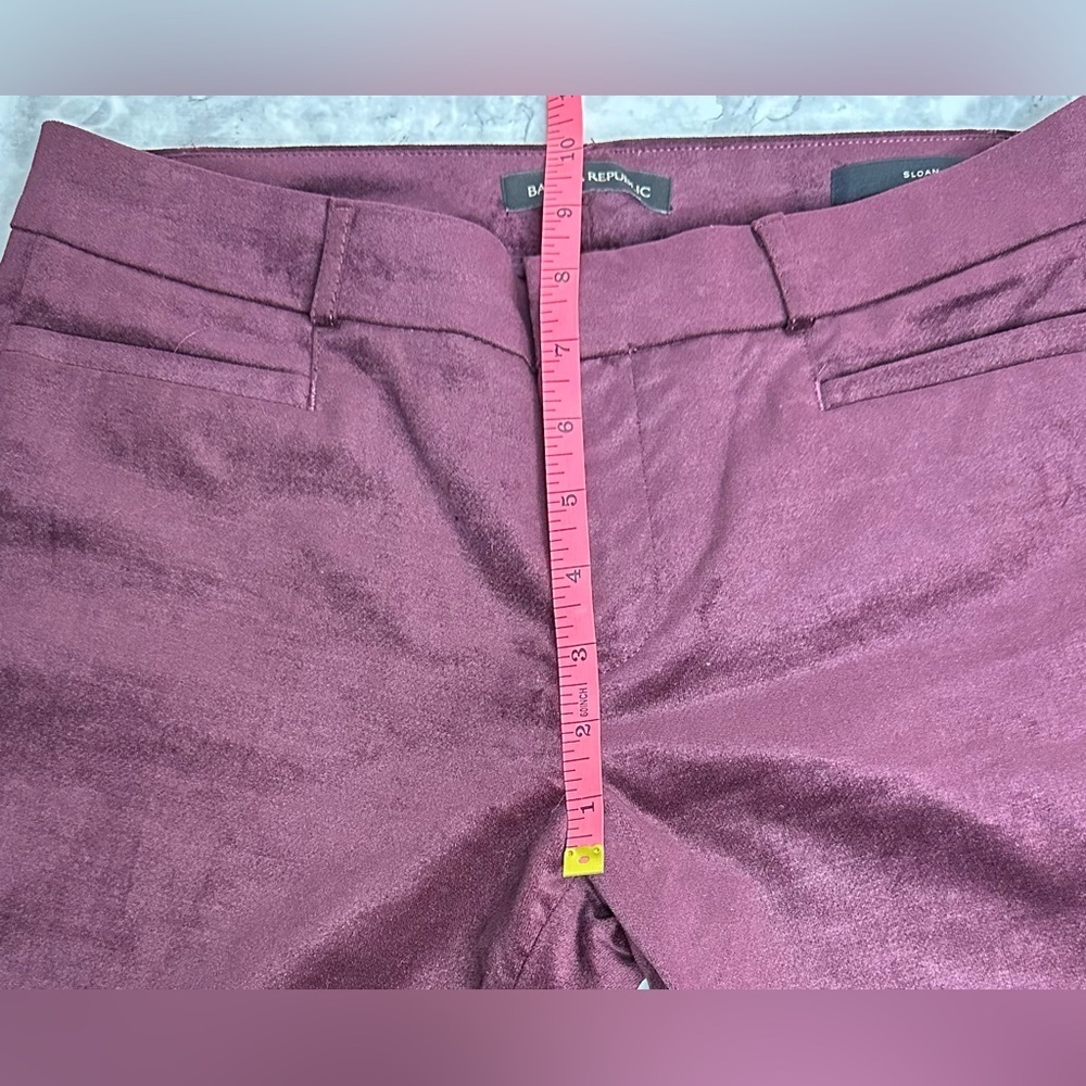 Burgundy Banana Republic Sloan Velvet size 6 - Picture 3 of 9